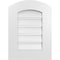 Ekena Millwork Arch Top Surface Mount PVC Gable Vent: Non-Functional, w/ 3-1/2"W x 1"P Standard Frame, 16"W x 20"H GVPAR16X2001SN - alternate 1
